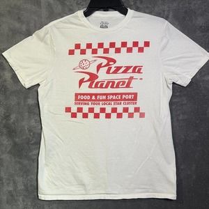 Toy Story Men's Pizza Planet Food and Fun Space T-Shirt medium